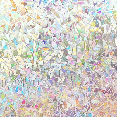 Window Privacy Film Vinyl 3D Clings Rainbow UV Protection Stickers