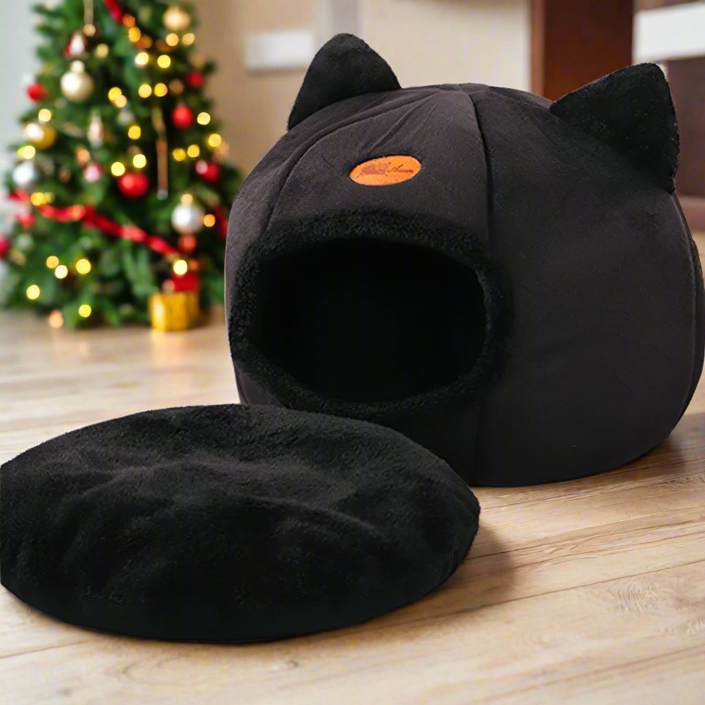 Winter Sleeping Pet Tent Cozy Cave Nest And Mat For Small Dogs Cats