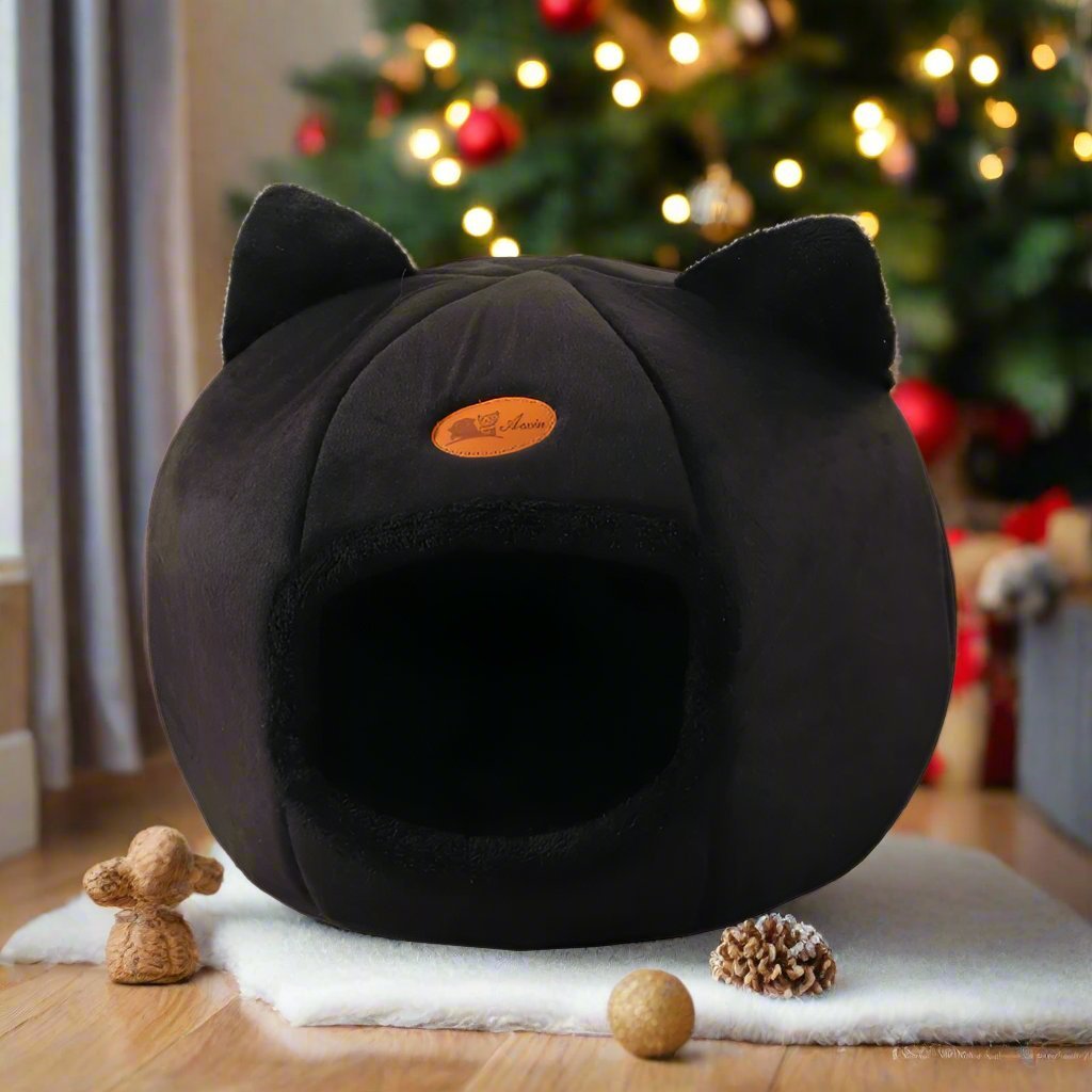 Winter Sleeping Pet Tent Cozy Cave Nest And Mat For Small Dogs Cats