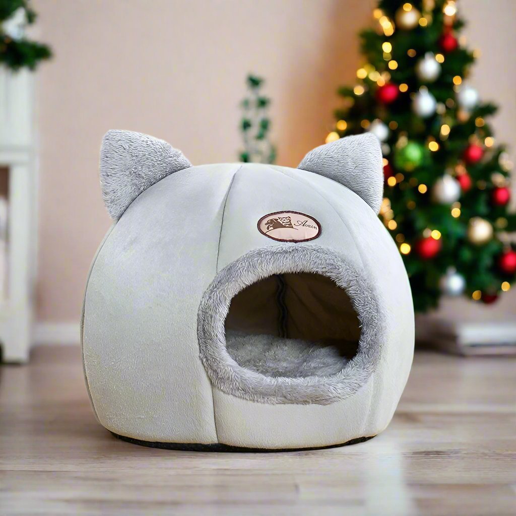 Winter Sleeping Pet Tent Cozy Cave Nest And Mat For Small Dogs Cats