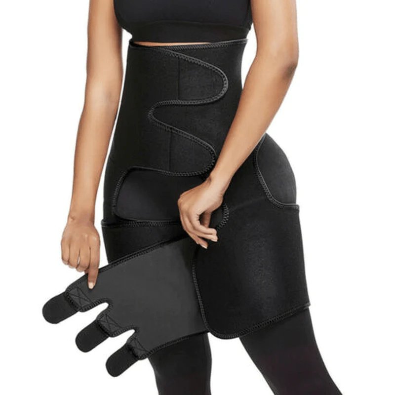 Women Sweat Slim Butt And Thigh Body Shaper Double Strap Sculpting Belt