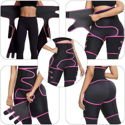 Women Sweat Slim Butt And Thigh Body Shaper Double Strap Sculpting Belt