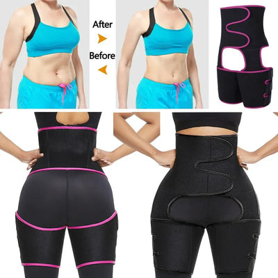 Women Sweat Slim Butt And Thigh Body Shaper Double Strap Sculpting Belt