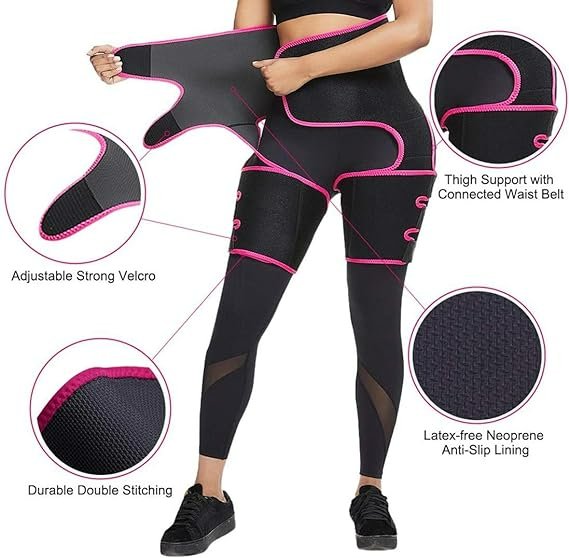 Women Sweat Slim Butt And Thigh Body Shaper Double Strap Sculpting Belt