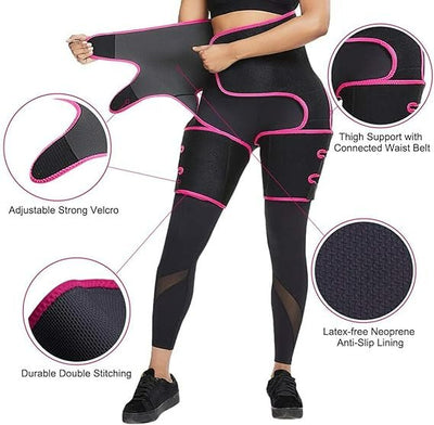 Women Sweat Slim Butt And Thigh Body Shaper Double Strap Sculpting Belt