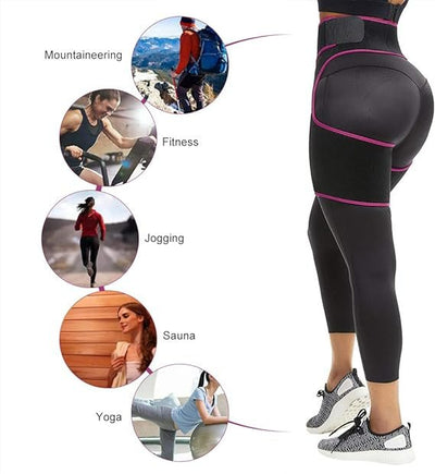 Women Sweat Slim Butt And Thigh Body Shaper Double Strap Sculpting Belt