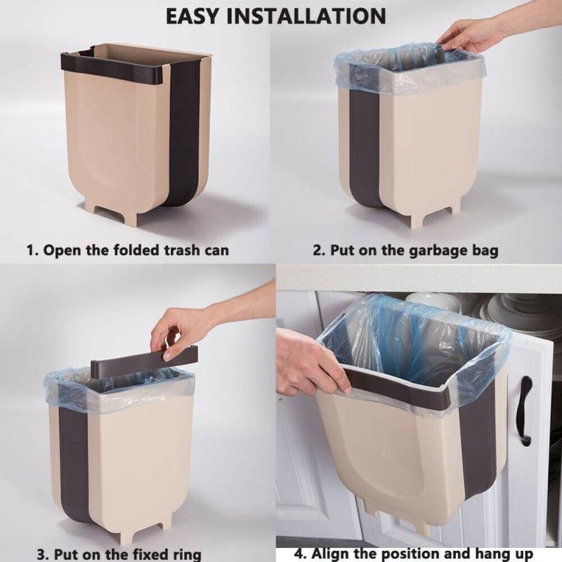 WonderKitchen Collapsible Hanging Waste Bin For Kitchen And Outdoors