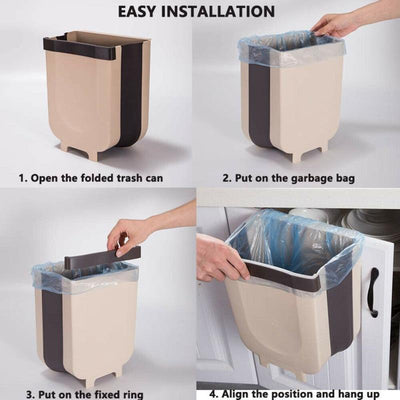 WonderKitchen Collapsible Hanging Waste Bin For Kitchen And Outdoors