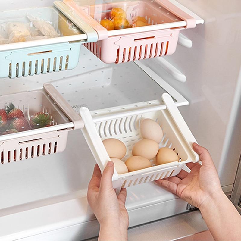WonderKitchen Pull Out Refrigerator Organizer For Easy Food Storage