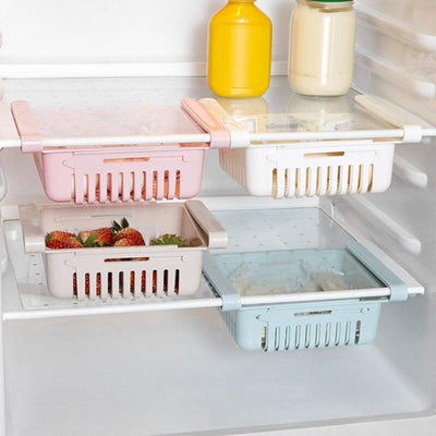 WonderKitchen Pull Out Refrigerator Organizer For Easy Food Storage