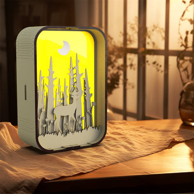 Carving Wood Table Lamp Elegant Night Light For Bedroom Decor