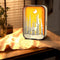 Carving Wood Table Lamp Elegant Night Light For Bedroom Decor