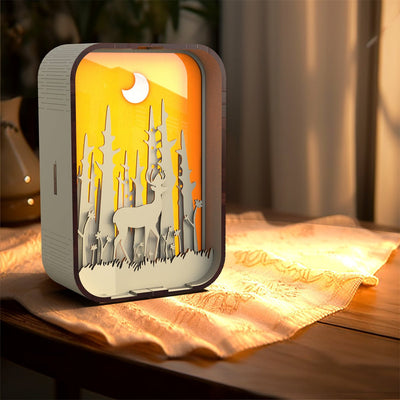 Carving Wood Table Lamp Elegant Night Light For Bedroom Decor