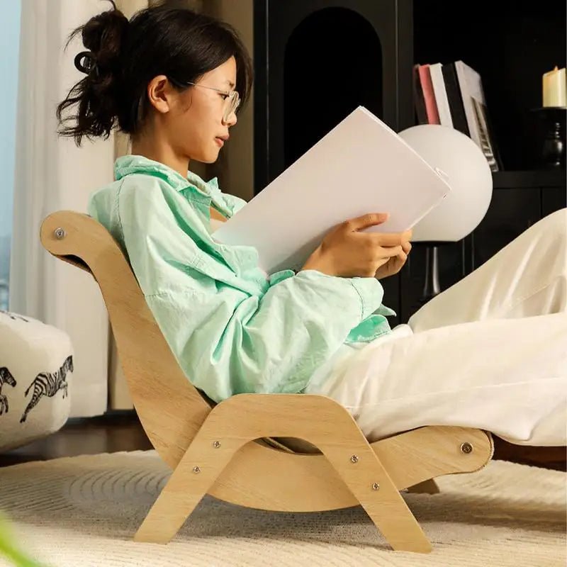 Wooden Cat Lounge Chair With Multi Functional Scratcher For Pets