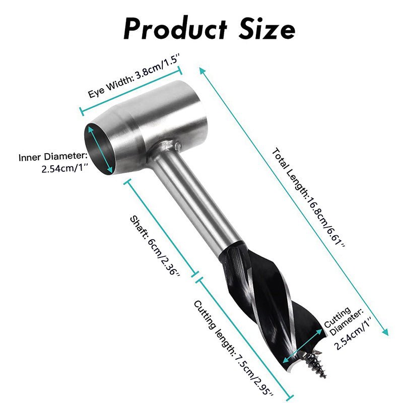Auger Wrench Hand Drill Manual Wood Boring Tool Durable Design