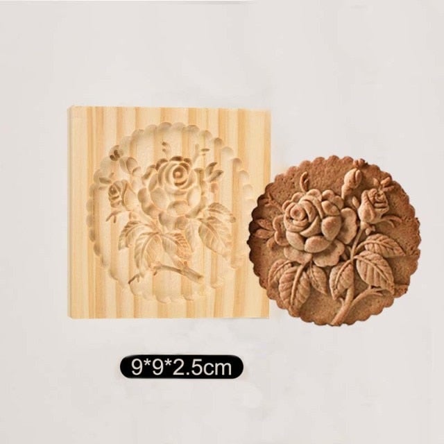 Wooden Cookie Mold For Baking And Decorative Cookie Making