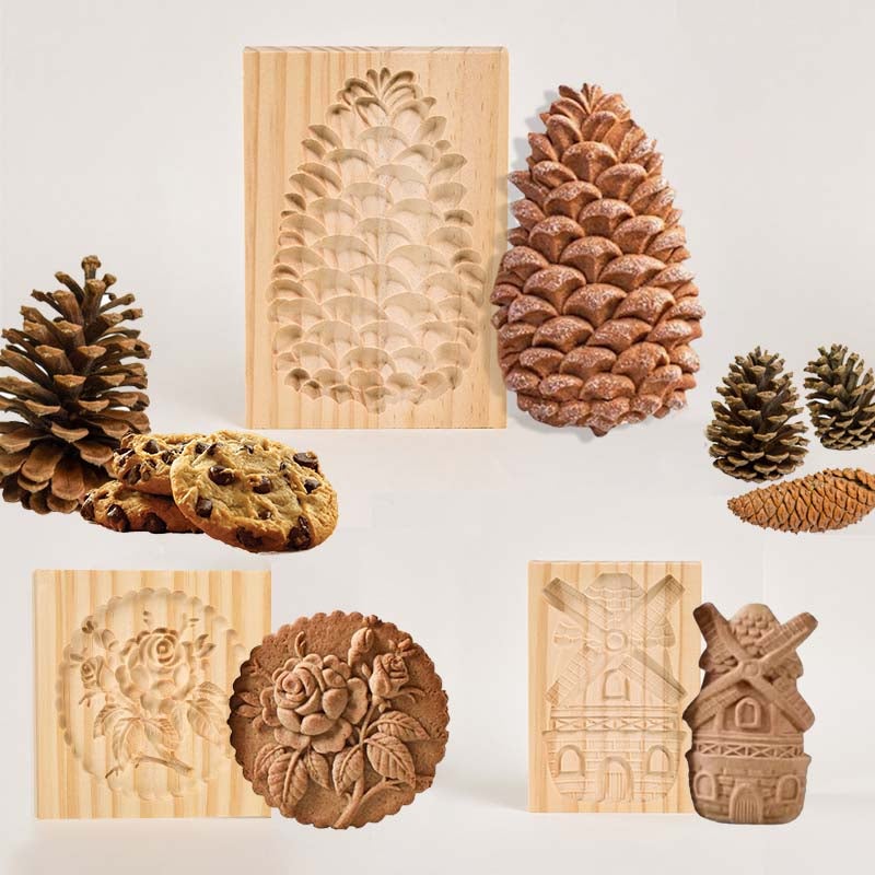 Wooden Cookie Mold For Baking And Decorative Cookie Making