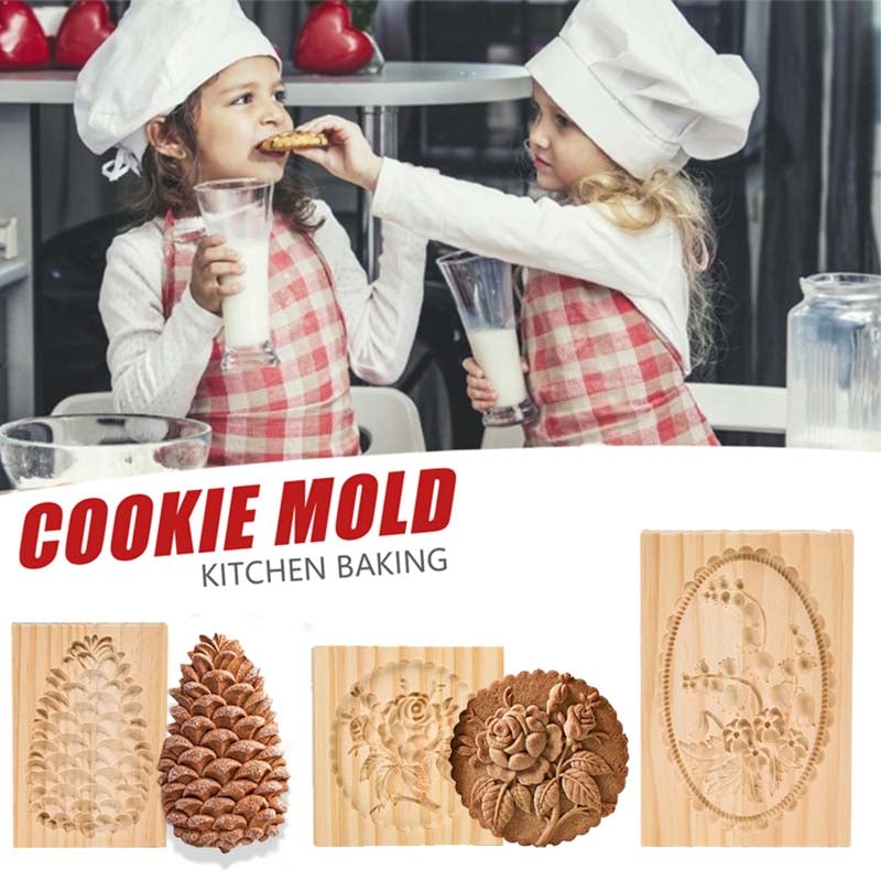 Wooden Cookie Mold For Baking And Decorative Cookie Making