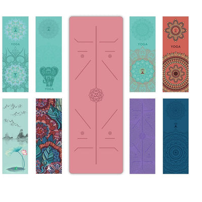 Yoga Mat With Correct Alignment Non Slip For Yoga Pilates Workouts