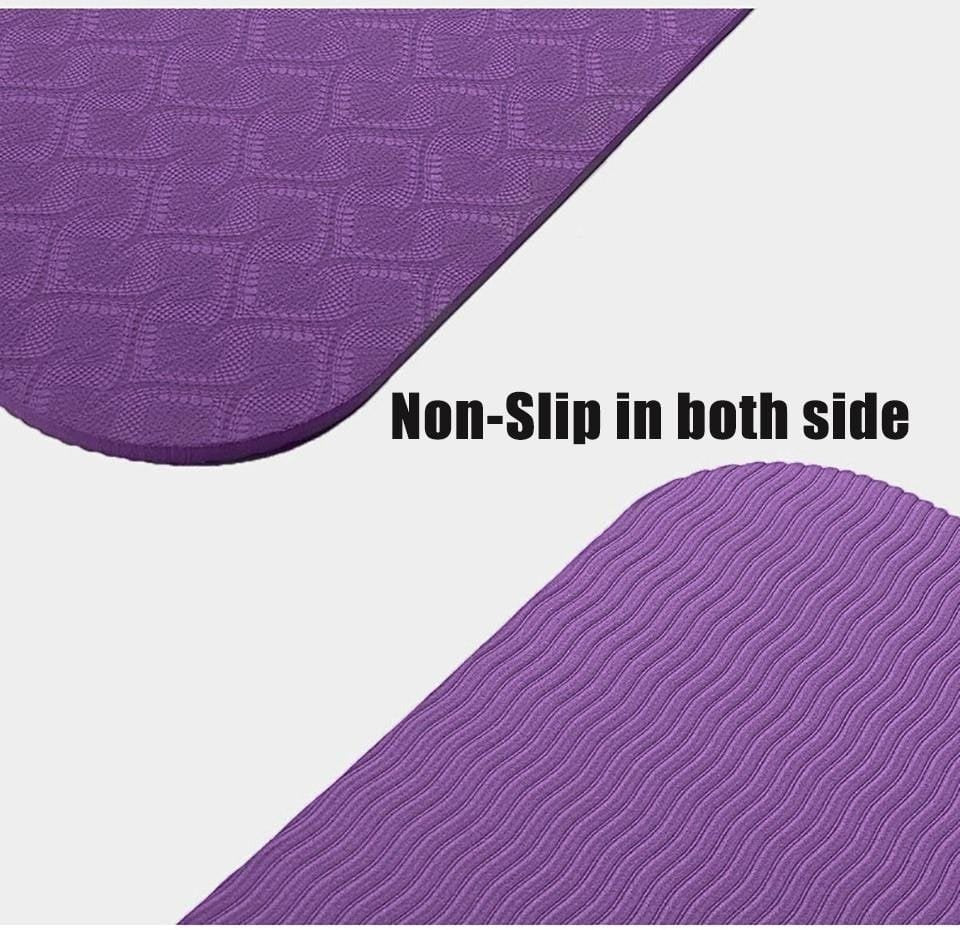 Yoga Mat With Correct Alignment Non Slip For Yoga Pilates Workouts