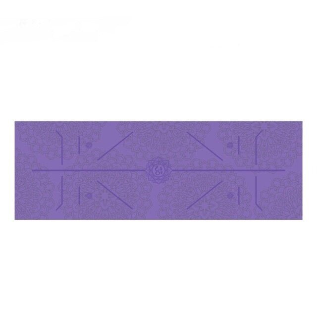 Yoga Mat With Correct Alignment Non Slip For Yoga Pilates Workouts