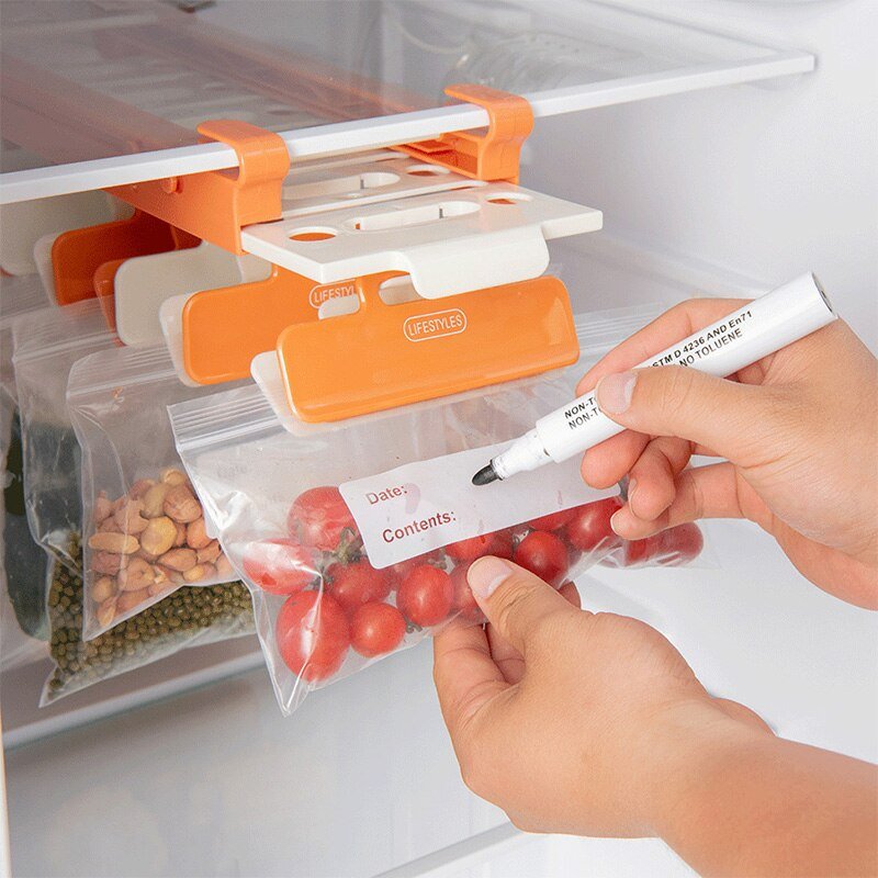 Ziplock Slideout Fridge Organizer Retractable Fresh Keeping Bag Holder