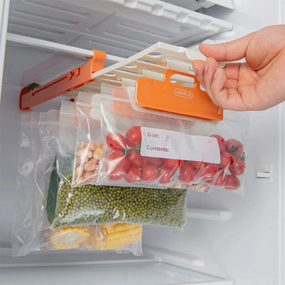Ziplock Slideout Fridge Organizer Retractable Fresh Keeping Bag Holder