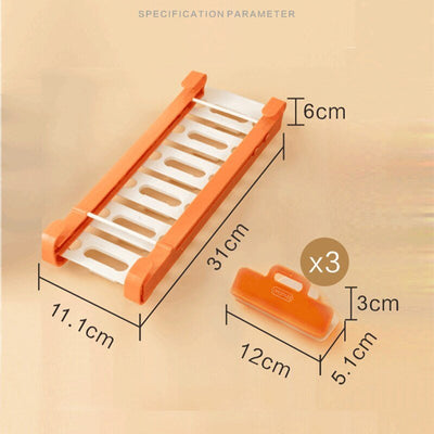 Ziplock Slideout Fridge Organizer Retractable Fresh Keeping Bag Holder